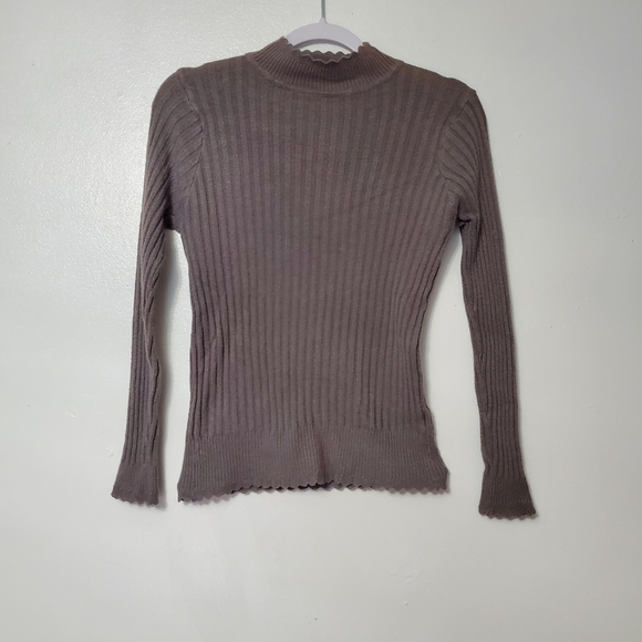 Women's High Neck Knitted Pullover Sweater Long Sleeve Warm Basic Tops Stretch - Picture 8 of 8